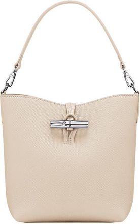 Longchamp Extra Small Le Roseau Leather Bucket Bag in Paper at Nordstrom