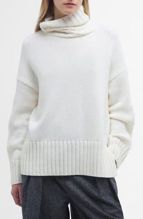 Barbour Josephine Cotton & Wool Blend Sweater in Cloud at Nordstrom Rack, Size 10 Us / 14 Uk