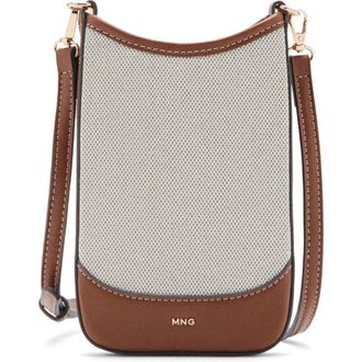 Mango Phone Crossbody Bag in Beige at Nordstrom