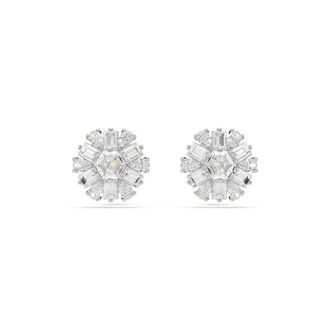 Swarovski Kristal Stud Oorbellen- Elegant Ontwerp - Dames - Oorbellen - Grijs - ONE Size - Accessoires