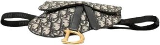 Dior Pre-owned Saddle Riemtas - Dames - Vintage Heuptassen - Blauw - ONE Size - Vintage