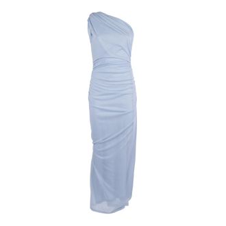 Rotate ROTATE Birger Christensen, Maxi Dresses, female, Blue, Size: M Abito monospalla plein air