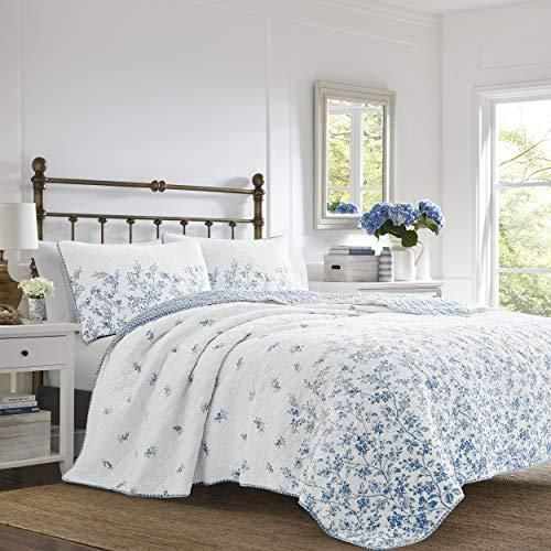 Laura Ashley Home - King-Size-Bettwäsche-Set, wendbare Baumwoll-Bettwäsche mit passenden Kissenbezügen, vorgewaschene Heimdekoration für zusätzliche Weichheit (Flo ab 144,52 €