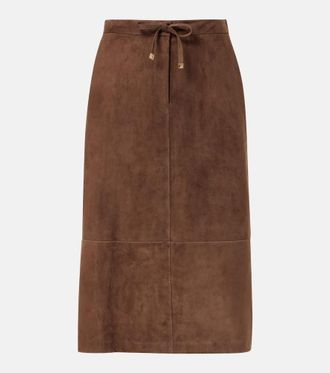 Max Mara Suede midi skirt