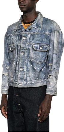 Junya Watanabe Denim Jackets, male, Blue, Size: M Wq-J922 Denim Jacket