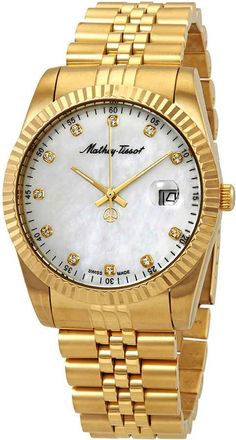 Mathey-Tissot Mathey II Quartz Crystal Mother of Pearl Dial Mens Watch H710PI