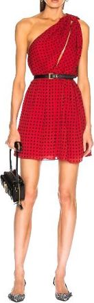 Saint Laurent Red Star Print Mini Dress Size XS