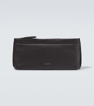 Ermenegildo Zegna Secondskin leather toiletry bag