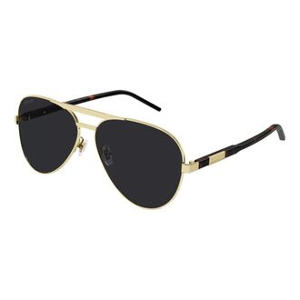Gucci Pilotenzonnebril - Heren - Accessoires - Geel - Maat: 60 MM Nylon