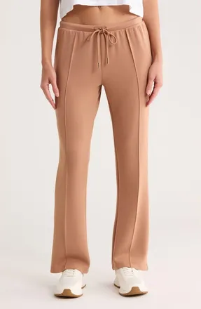 Nanette Lepore Play Front Seam Scuba Knit Flare Pants in Burro at Nordstrom Rack, Size X-Large
