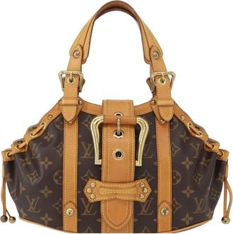 Louis Vuitton Theda Handbag Monogram Canvas Brown Canvas Handbag (Pre-Owned)