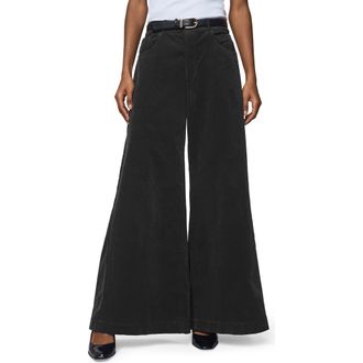 Splendid Monroe Wide Leg Corduroy Pants in Black at Nordstrom Rack, Size X-Large