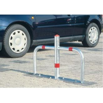 OEM Altura Barrera 500mm Plata Con Tiras Reflectantes Rojas D.60 / 40mm Con Cilindro Perfilado