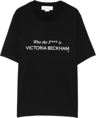 Victoria Beckham Katoenen T-shirt - Zwart
