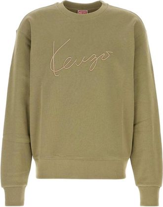 Kenzo Sudadera Bordada Signature - Sweatshirts & Hoodies - Hombre - Verde - L