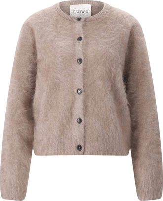 Closed Cashmere Cardigan - Dames - Vesten - Beige - XS - Kasjmier - Truien & Vesten