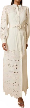 Hemant & Nandita Adya Midi Shirt Dress In White