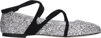 Jimmy Choo London Gray Plastic Ballet Womens Flats