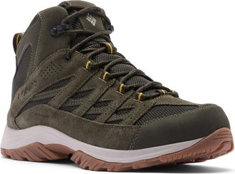 Columbia Crestwood Mid WP Mens Waterproof Hiking Boots, Deep Olive Stinger, 9 UK