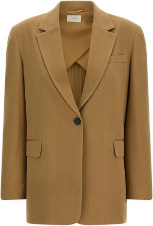 The Row Ezri Single-Breasted Blazer - Dames - Blazers - Bruin - XS - Wol - Jassen