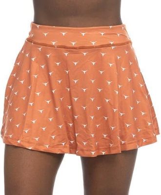 ZooZatZ Womens ZooZatz Texas Orange Texas Longhorns Allover Print Flowy Skort in Burnt Orange at Nordstrom, Size X-Large