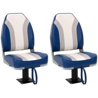 vidaXL Asientos De Barco 2 Uds Con Pedestal Giratorio 360&deg; Vidaxl