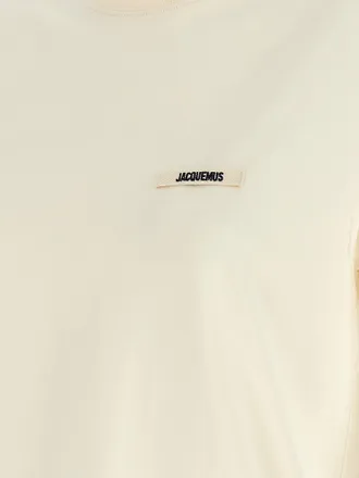 Jacquemus Logo-Patch Cotton T-Shirt - Beige
