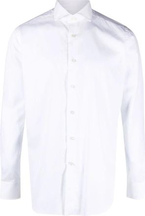 Xacus Camicia con colletto ampio - Heren - Zakelijke Overhemden - Wit - S - Katoen - Overhemden