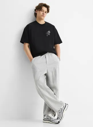 Djab Mens Carpenter-style sweatpant Relaxed fit Imported from Seoul