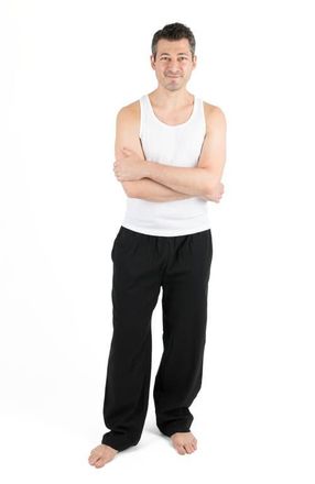 Leveret Mens Cotton Flannel Holiday Pajama Pants in Black at Nordstrom, Size Xxx-Large