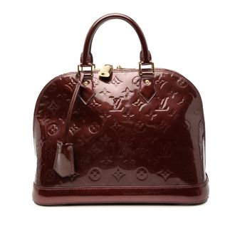 Louis Vuitton Pre-owned Womens Monogram Vernis Alma Pm - Dark Red Leather - One Size