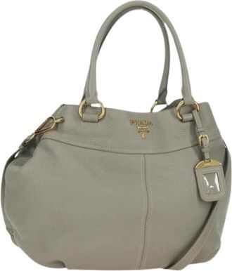 Prada Pre-owned Handbags, female, Gray, Size: ONE SIZE Pre-owned Vintage Hand Bag