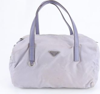 Prada Nylon Leather Handbag Tote Bag (Pre-Owned)