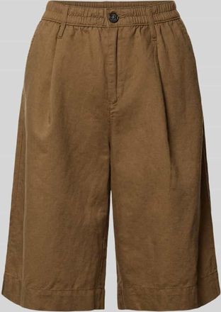 s.Oliver Red Label Regular Fit Bermudas aus Leinen-Baumwoll-Mix in Mittelbraun, Gr&ouml;&szlig;e 34