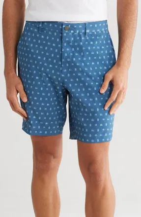 Original Penguin TV Print Stretch Twill Golf Shorts in Blueberry Pancake at Nordstrom Rack, Size 31