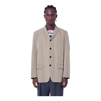 Lacoste Runway Technical Stretch Tailored Jacket - Heren - Jassen - Beige - Maat: 2XL Zijde