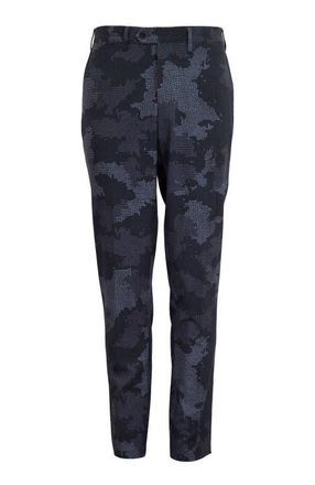 Lords of Harlech Paxton Tailored Wool Pant in Camo Mosaic Coal at Nordstrom, Size 3638