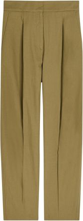 Joseph Paver Tapered-leg Cotton Trousers - Green - 44 (UK16 / XL)