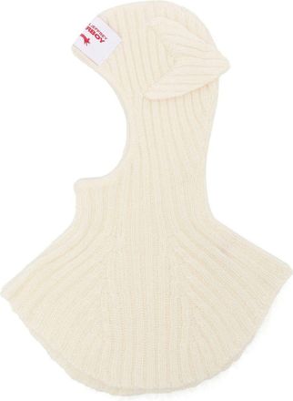 Charles Jeffrey Loverboy Chunky Ears knit baclava - women - Merino/Nylon/Kid Mohair - One Size - White