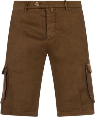 Kiton Cargo Shorts - Heren - Korte Broeken - Bruin - W36 - Leer - Korte Broeken