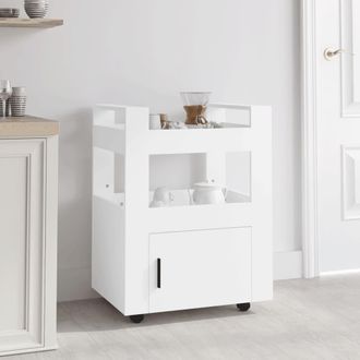 vidaXL Vidaxl - Carrito De Cocina Madera Contrachapada Blanco 60x45x80 Cm
