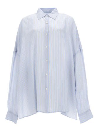 Dries Van Noten Casia Soft Pastel Vertical Stripes Shirt