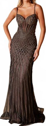 Nox Anabel Bonny V-Neckline Maxi Dress In Black