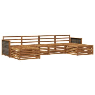 vidaXL Juegos De Sof&aacute;s 6 Pcs Madera De Acacia S&oacute;lida Vidaxl