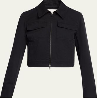 Vince Shrunken Stretch Cotton Jacket