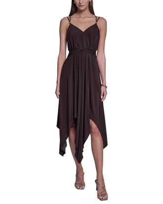 Halston Heritage Spaghetti Strap Midi Dress