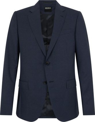 Ermenegildo Zegna Single-breasted Wool Suit - Heren - Pakken - Blauw - Maat: XL Wol