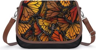 Generic Monarch Butterfly Wings Fashion Womens Crossbody Bags Novelty Handbag Shoulder Bag Purse