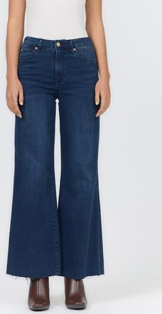 Dear John Denim Fiona High-Waist Raw Hem Wide Leg Jeans in Princess at Nordstrom, Size 30