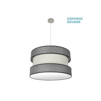 Fabrilamp Colgante Bicolor Modelo Home 3luces Niquel Regulable Fabrilamp